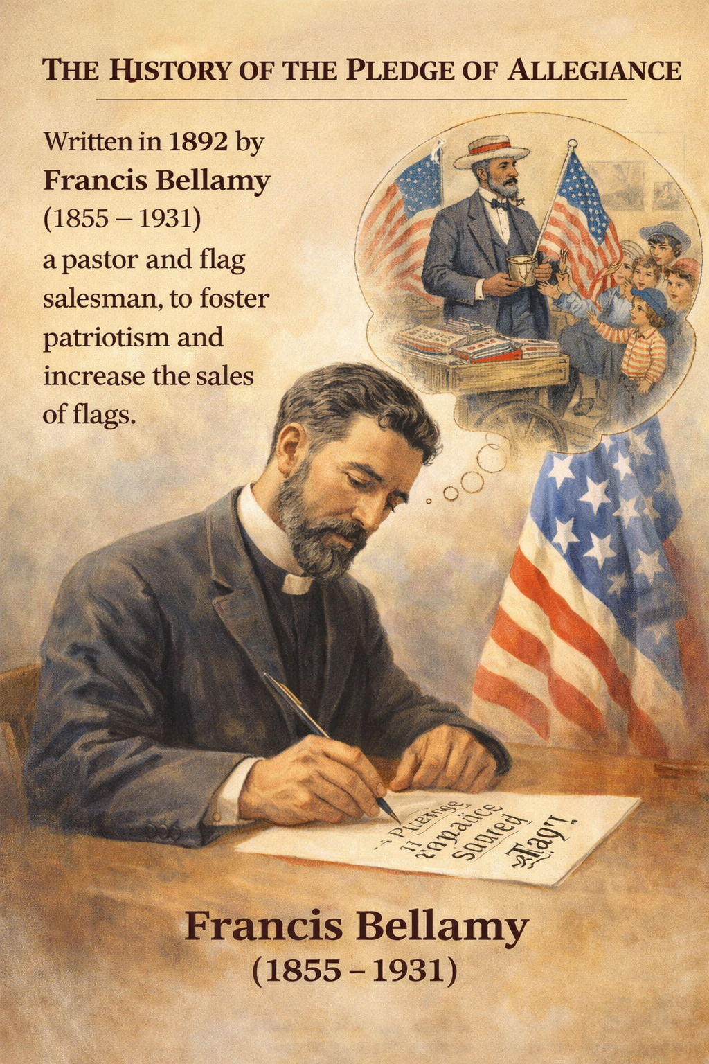 Illustrated history of Francis Bellamy and the Pledge of Allegiance