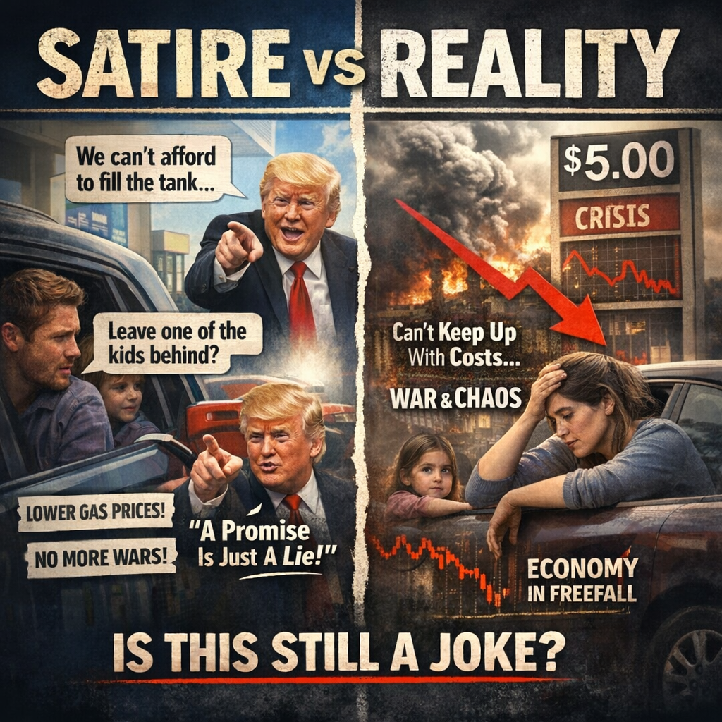 Satire vs Reality — Trump promises vs economic reality