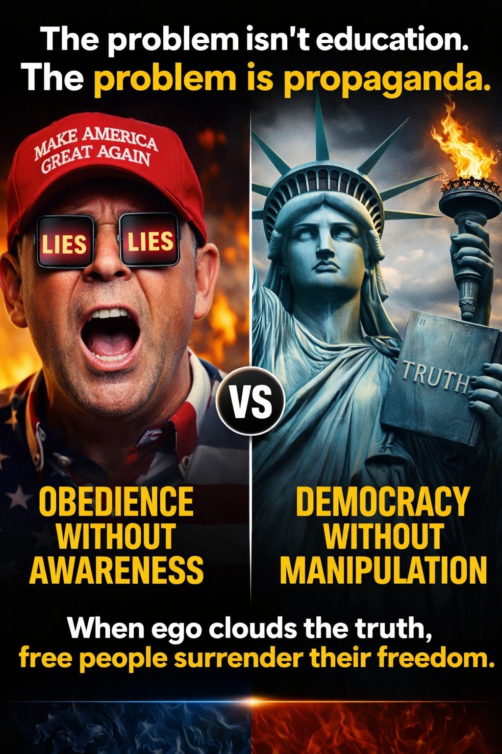 The problem isn't education — the problem is propaganda