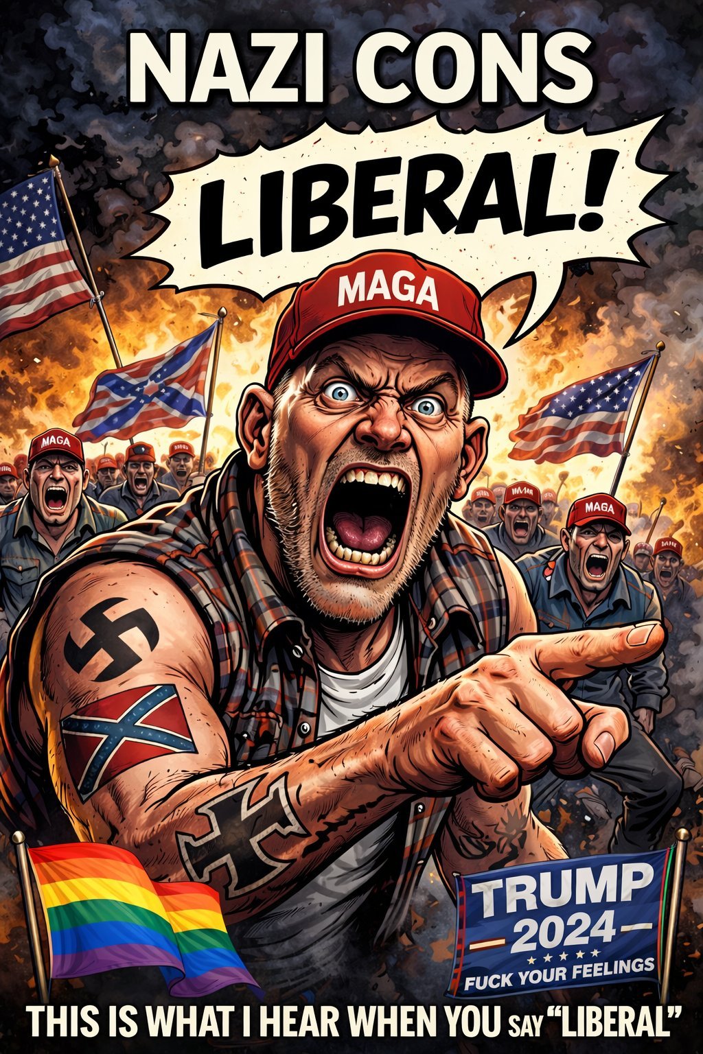 Comparison graphic: Nazi tactics and conservative tactics