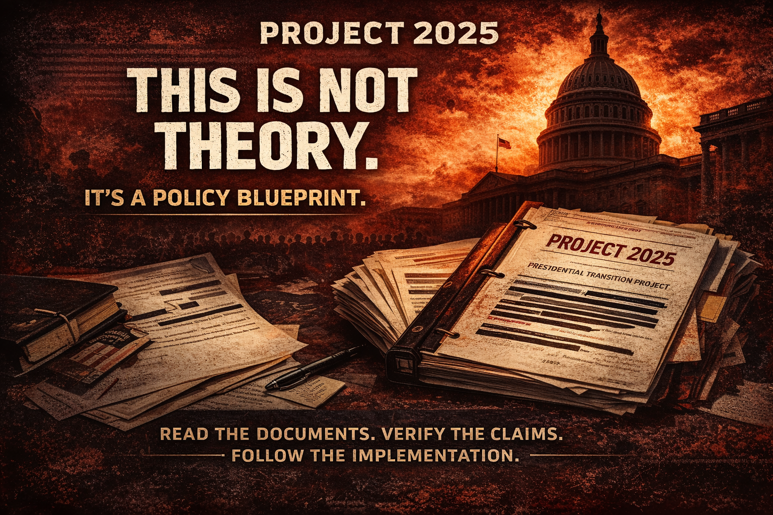 Project 2025: This Is Not Theory. It's a Policy Blueprint.